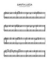 Téléchargez l'arrangement pour piano de la partition de Santa Lucia en PDF